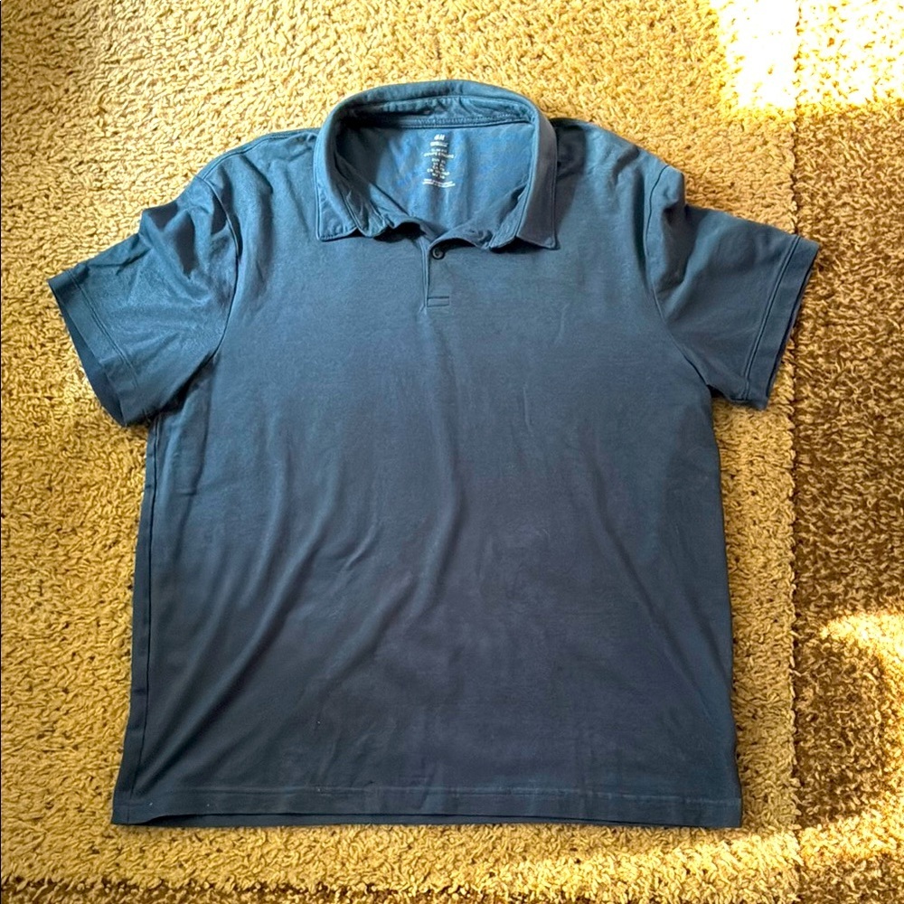 H&M Blue Polo Shirt for Casual Elegance